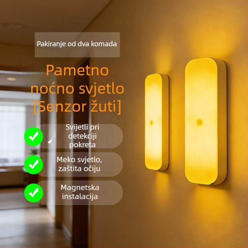 Punjiva noćna svjetiljka sa senzorom pokreta za garderobe i ormariće