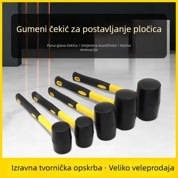 Gumeni čekić za postavljanje pločica s gumastom drškom
