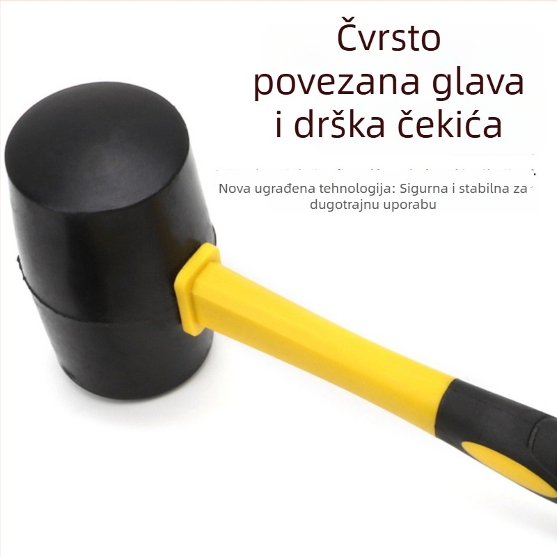 Gumeni čekić za postavljanje pločica s gumastom drškom