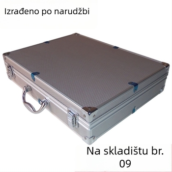 Kutija za alate od aluminijske legure, otporna na udarce, prijenosna kutija za nakit, Model 09