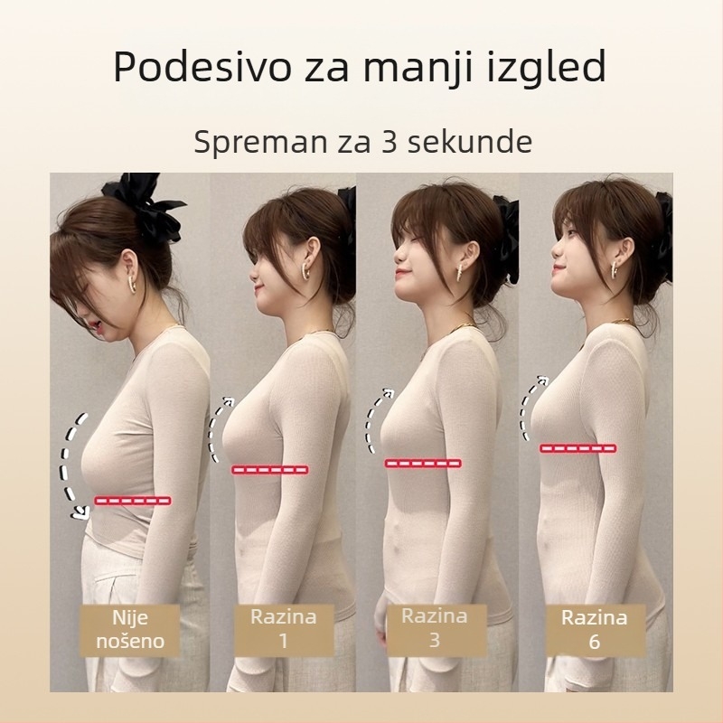 Top s podizanjem i oblikovanjem dekoltea, sportski shapewear četiri u jednom