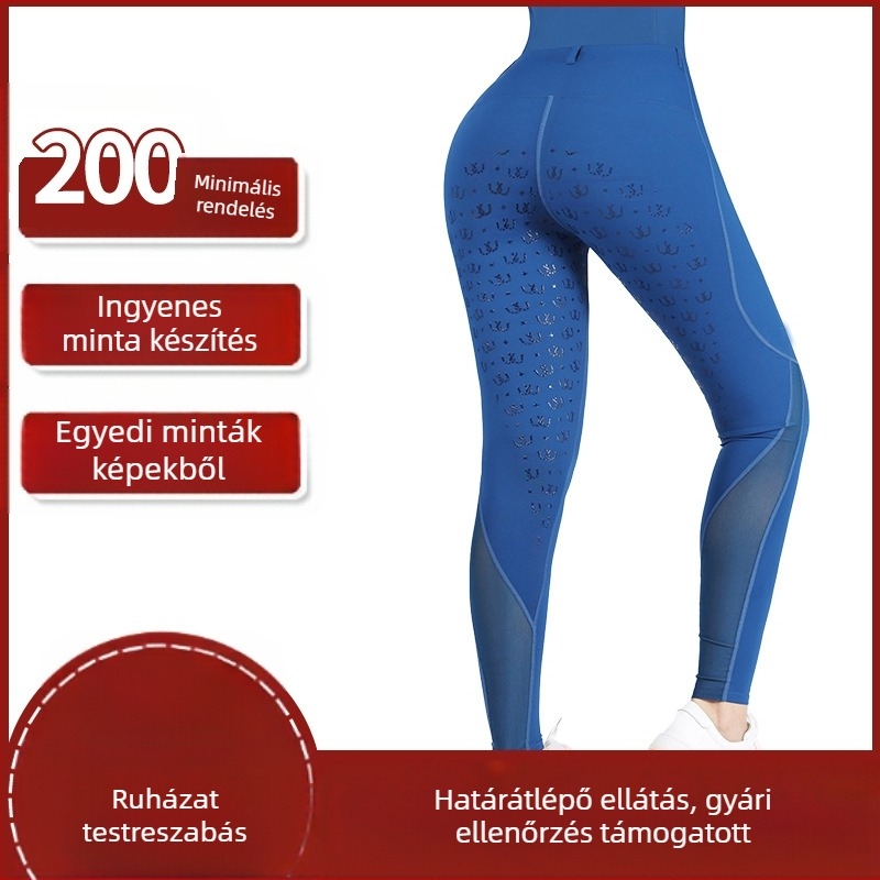 Kiváló minőségű fitnesz kerékpáros ruházat, iskolai és vállalati verseny-edzés lovas ruházat, egyszínű, teljes bőrű szilikonhálós lovaglónadrág, egyedi gyártású