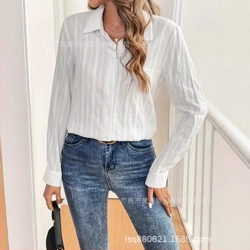 Határokon átnyúló független állomás Amazon AliExpress Európa és az Egyesült Államok 2025 új tavaszi, nyári és őszi hosszú ujjú ing Joker foglalkozás