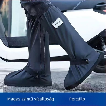 Esőcipő-védőhuzat kültéri vízálló és esőálló cipőhuzat férfiaknak és nőknek, csúszásmentes, vastagított, kopásálló aljú, felnőtt esős napi esőcsizma