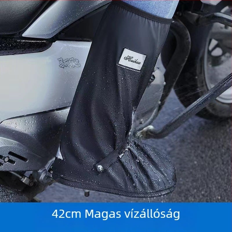 Esőcipő-védőhuzat kültéri vízálló és esőálló cipőhuzat férfiaknak és nőknek, csúszásmentes, vastagított, kopásálló aljú, felnőtt esős napi esőcsizma