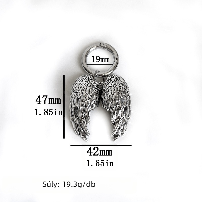 Túlzott punk angyalszárnyú cipőkiegészítők, divatos, menő nagy szárnyú, kivehető Martin csizmák, cipőcsat medál, határokon átnyúló nagykereskedelem