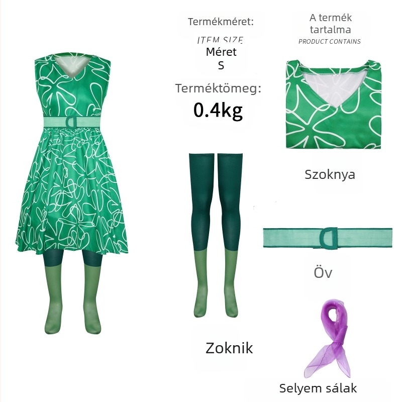 Mind Secret Force Inside Out 2 Lele utálja a Halloween másodlagos szerepjáték cosplay jelmezt