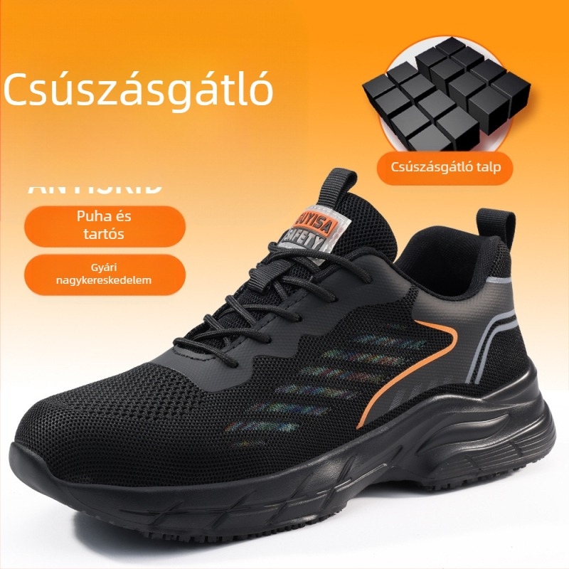 Src csúszásgátló cipők Könnyű, olajálló konyhai cipők Férfi kényelmes és tartós, légykötésű új, csúszásgátló szállodai cipők Szakácscipők nagykereskedelemben