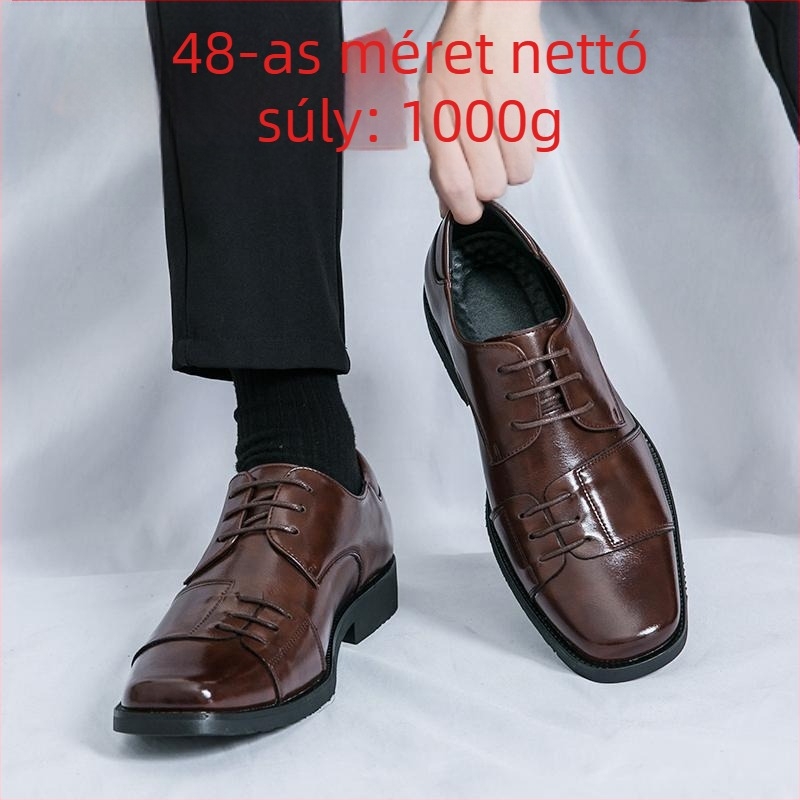 Határokon átnyúló plus size 2024 új 48-as négyzet alakú fejű bőr férfi cipő személyre szabott üzleti ruha alkalmi cipők esküvői parti esküvői cipők