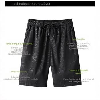 Férfi rövidnadrágok, gyorsan száradó, nyári, vékony, plus size sport, strandnadrágok, laza, rugalmas nadrágok, új, jégselyemes futónadrágok