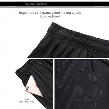Férfi rövidnadrágok, gyorsan száradó, nyári, vékony, plus size sport, strandnadrágok, laza, rugalmas nadrágok, új, jégselyemes futónadrágok