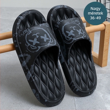 Szuper meleg papucsok férfi 2024 divatos nyári csúszásmentes vastag aljú szaggátló lépésálló érzés páros háztartási külső ruházati szandál férfiaknak