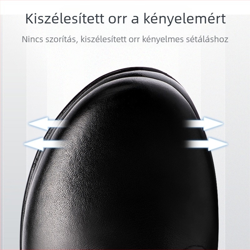 Puha bőr, puha talpú, kerek fejű, platformos, vastag talpú, vízálló, egyrétegű cipő, női nagy méretű, csúszásmentes, kényelmes, középkorú és idős éksarkú cipő anyukáknak
