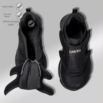 Bőr széles lábú férfi cipők Hízlaló kiszélesedett láb Duzzadt sétacipők Széles láb Megvastagodott meleg idős emberek hüvelykujj valgus speciális cipők