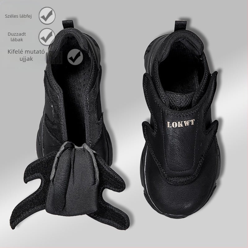 Bőr széles lábú férfi cipők Hízlaló kiszélesedett láb Duzzadt sétacipők Széles láb Megvastagodott meleg idős emberek hüvelykujj valgus speciális cipők