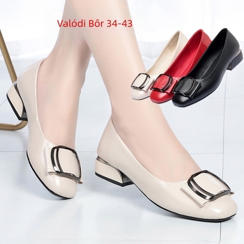 Leap Moon cipők 20 Tavaszi Új valódi bőr női egyszínű bőr cipő közepes sarkú vastag sarkú alkalmi cipők esküvői cipők WNN8089 plus size