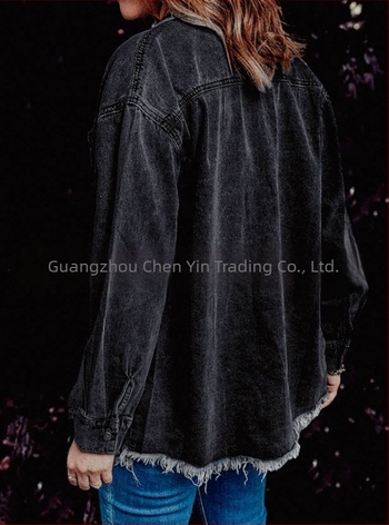 Ins hot-sell őszi európai és amerikai utcai divat farmer hajtókás laza egyszerű női ing három színben öt méretben