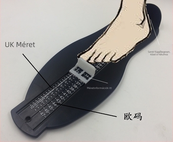 Brit méretű európai méretű lábmérő Brit méretű felnőtt lábmérő Felnőtt és gyermek univerzális mérőeszköz Otthoni lábmérő méret