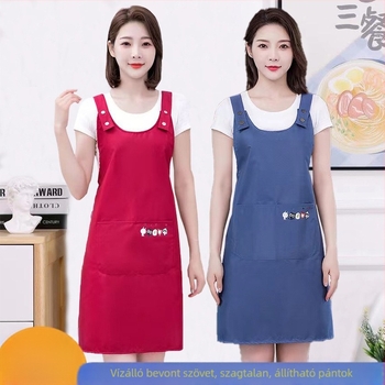 Vízálló és olajálló kötény, szennyeződésálló konyhai új, állítható munkaruhák férfiaknak és nőknek