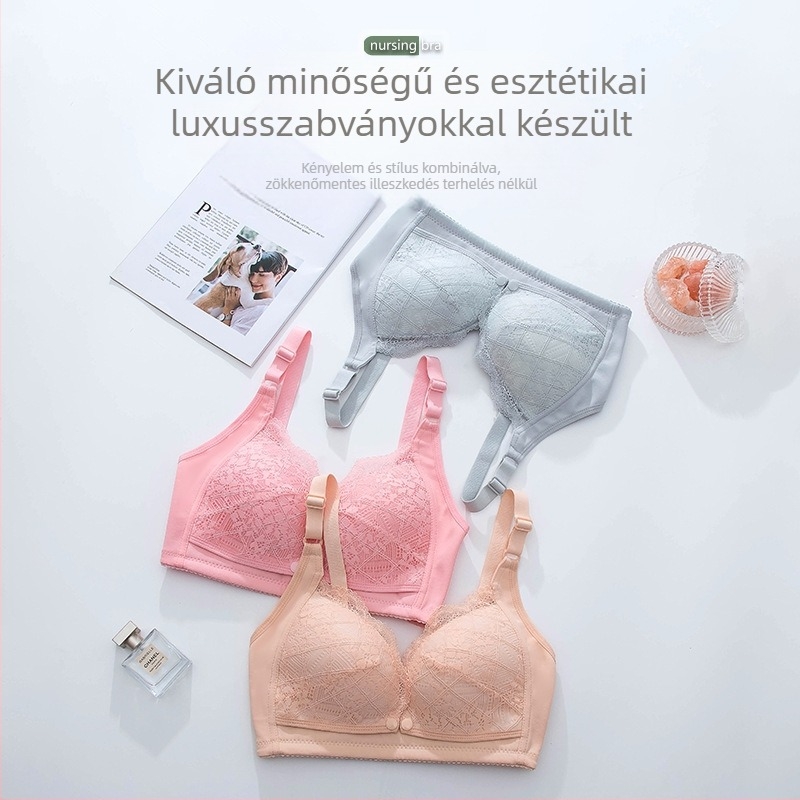Új szoptatós melltartó push-up megereszkedésgátló terhességi speciális szoptatós melltartó tiszta pamut vékony melltartó