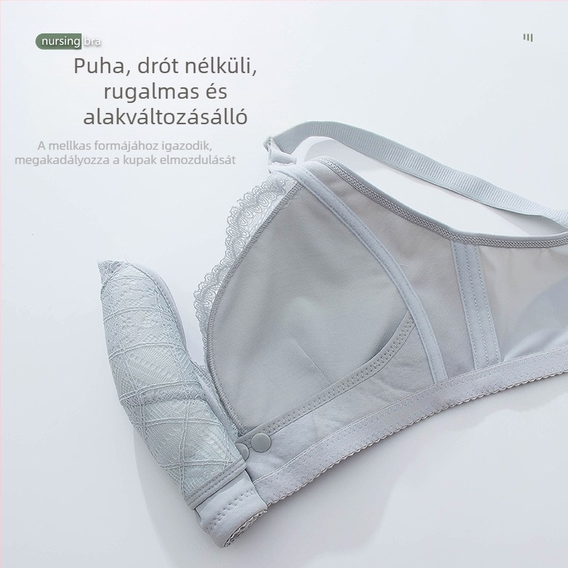 Új szoptatós melltartó push-up megereszkedésgátló terhességi speciális szoptatós melltartó tiszta pamut vékony melltartó