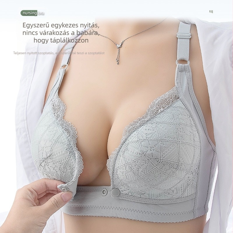 Új szoptatós melltartó push-up megereszkedésgátló terhességi speciális szoptatós melltartó tiszta pamut vékony melltartó