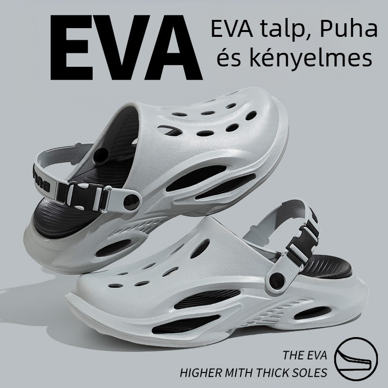 Papucsok 2025 Nyári Új Üreges Lélegző Baotou Kettős Felhasználású Lyukú Cipő Férfi Alkalmi Gátlási Puha Talpú Strandcipő