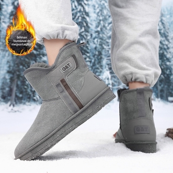 2024-es téli új férfi pamutcipő, északi hótaposó, havas napokra, meleg, tartós pamut csizma, Chelsea