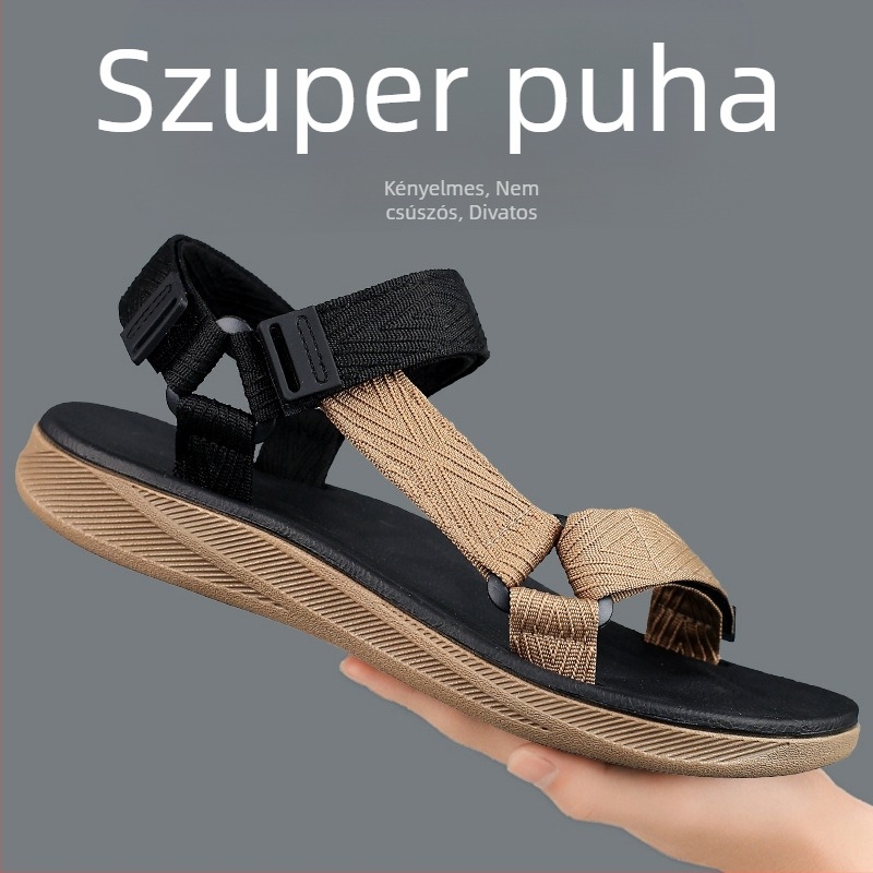 Új! 2025 Férfi Új Férfi Strandcipő EVA Puha Talpú Férfi Szandál Határokon Átnyúló Külkereskedelmi Szandálok