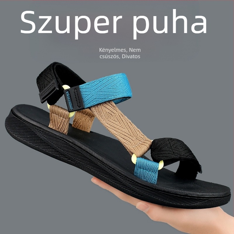 Új! 2025 Férfi Új Férfi Strandcipő EVA Puha Talpú Férfi Szandál Határokon Átnyúló Külkereskedelmi Szandálok