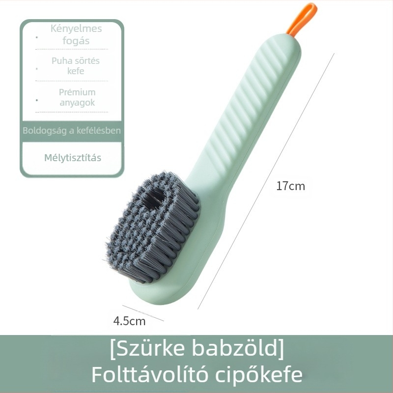 Folyadékkal adalékolt cipőkefe, Multifunkciós cipőkefe, Professzionális cipőmosó eszköz, Puha sörték, amelyek nem károsítják a cipőket, Háztartási mosókefe eszköz