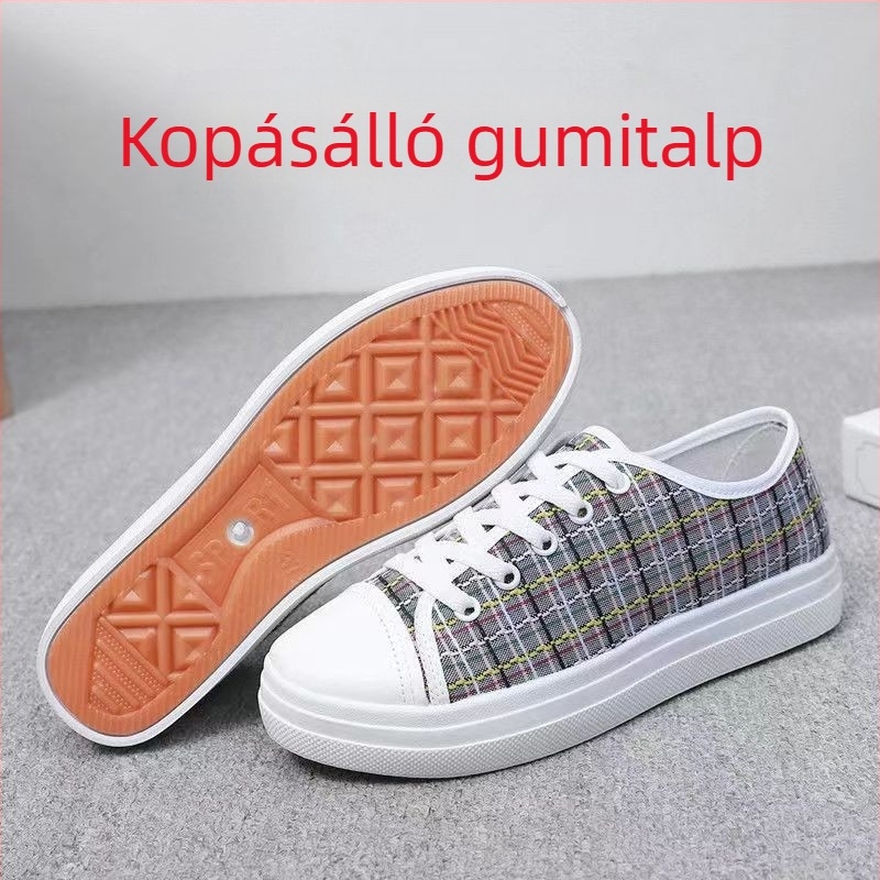 Tavaszi és nyári vastag talpú bebújós női diákcipők hétköznapi vastagított puha talpú régi pekingi szövetcipők farmer női cipők