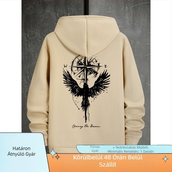 Kapucnis pulóver Új tavaszi és őszi mintás kapucnis pulóver