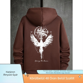 Kapucnis pulóver Új tavaszi és őszi mintás kapucnis pulóver