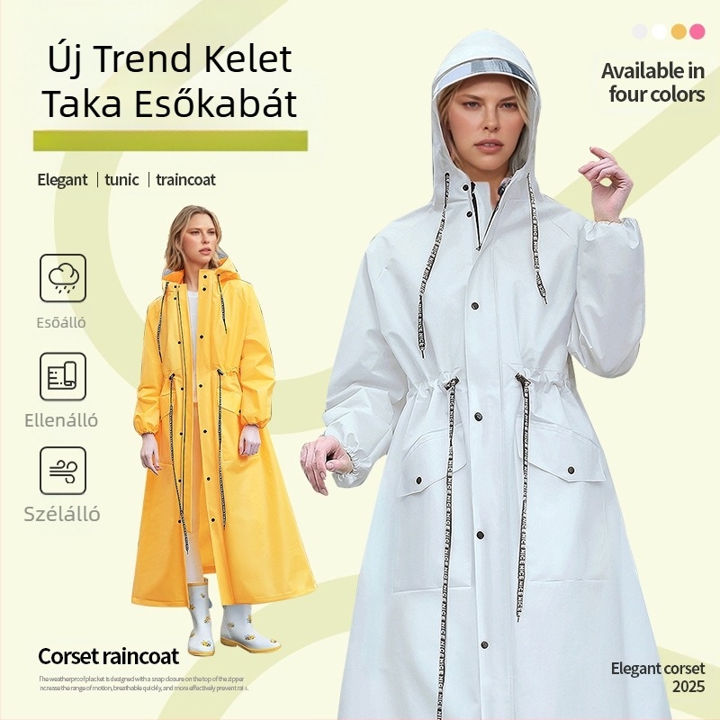 Ingyenes szállítás Elektromos kerékpár felnőtt nagyméretű, egyszemélyes, hosszú, teljes testet átfedő, esőálló, nem eldobható, határokon átnyúló esőkabát