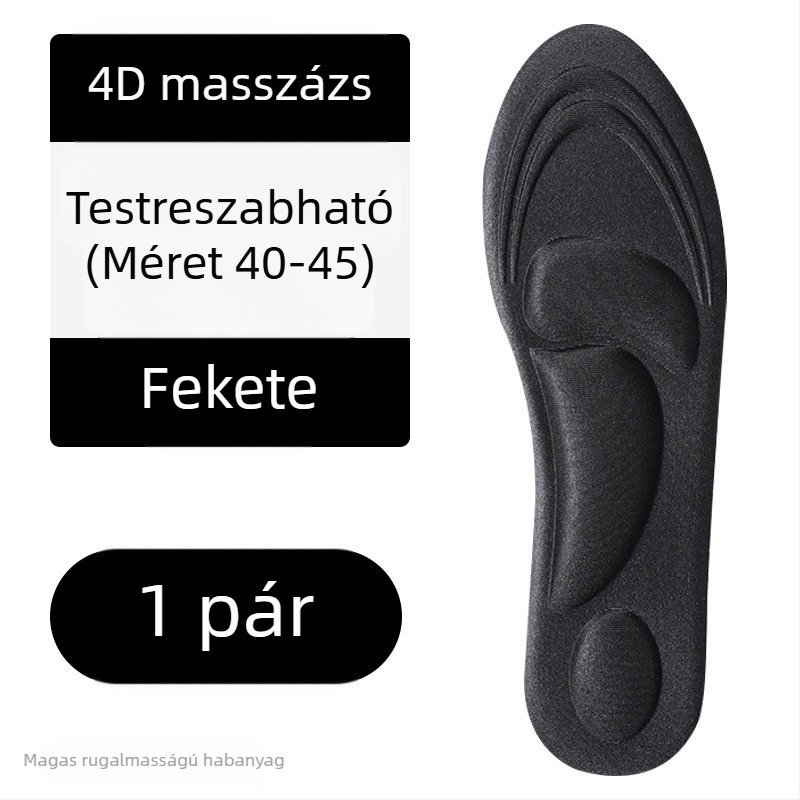 4D talpbetétek olyan nőknek, akik hosszú állás után sem fáradnak el, izzadságelnyelő, lélegző, vastagított, ütéselnyelő, szuperpuha magas sarkú cipők, félméretű betétek, sarokmatricák