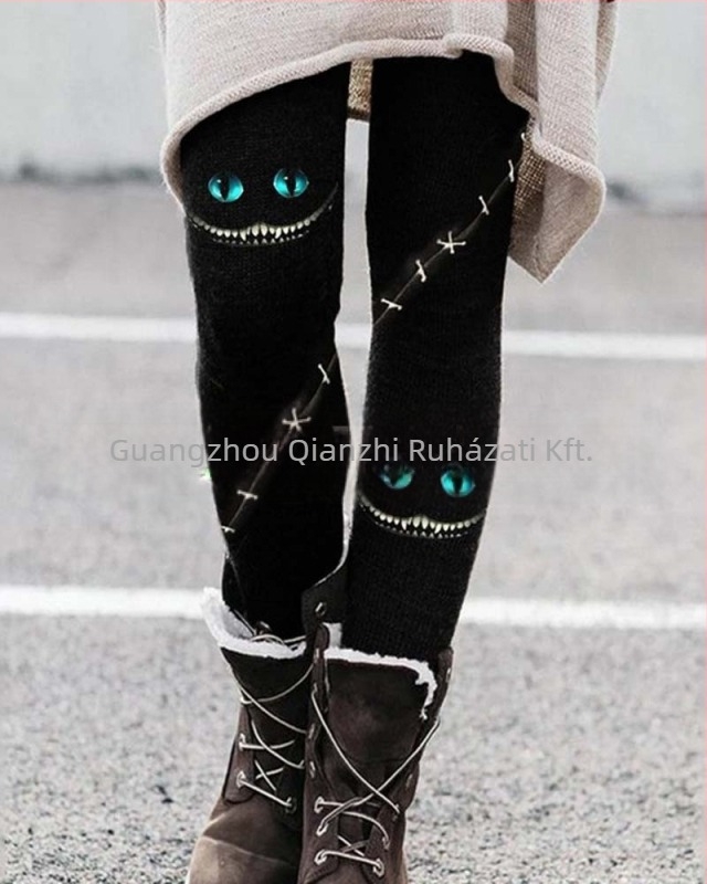 2022 őszi, határokon átnyúló külkereskedelemmel foglalkozó európai és amerikai divatos, kefélt mintás, karcsúsító csizmanadrág, női ruházat