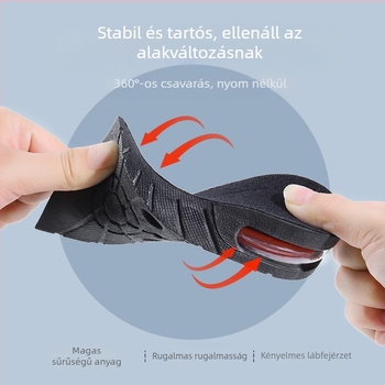 Belső, magasított talpbetét férfiaknak és nőknek, láthatatlan sportokhoz, puha talppal, kényelmes, ütéscsillapító légpárnás, magasító szőnyeggel, teljes párnázású, szuper puha, magasító talpbetéttel