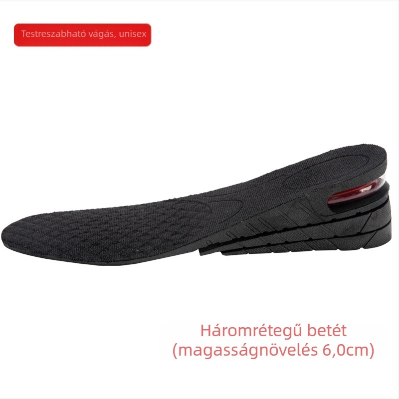 Belső, magasított talpbetét férfiaknak és nőknek, láthatatlan sportokhoz, puha talppal, kényelmes, ütéscsillapító légpárnás, magasító szőnyeggel, teljes párnázású, szuper puha, magasító talpbetéttel