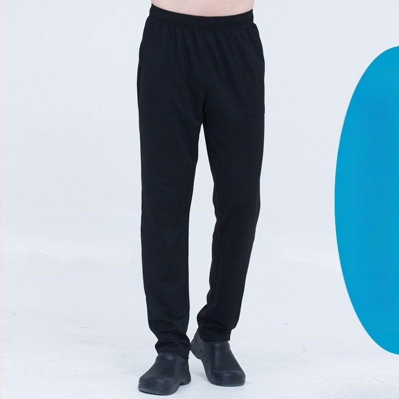 Szállodai szobaszerelő nadrág, rugalmas derekú egyenes nadrág, takarítónadrág, női vendéglátó nadrág