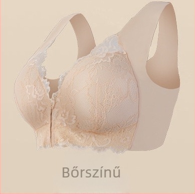 Határokon átnyúló európai és amerikai külkereskedelmi csipke elülső nyitású csattal, plus size acélgyűrű nélküli melltartó alsónemű nagy mellkasú, kicsi, kényelmes, lélegző nőknek