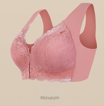 Határokon átnyúló európai és amerikai külkereskedelmi csipke elülső nyitású csattal, plus size acélgyűrű nélküli melltartó alsónemű nagy mellkasú, kicsi, kényelmes, lélegző nőknek