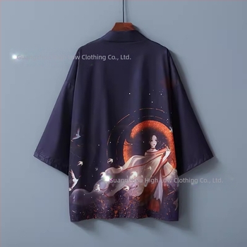 2024 Határokon átnyúló új termék Retro Element sorozat Köpeny Új Harajuku Kimono Köntös Felsőruházat Haori Köpeny Kardigán