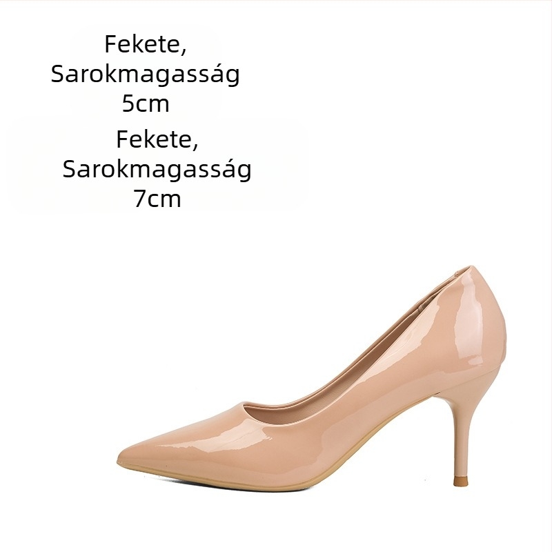 Magassarkú női tűsarkú 2025 kora tavaszi új fehér professzionális hegyes orrú dizájn niche elegáns női nude cipők