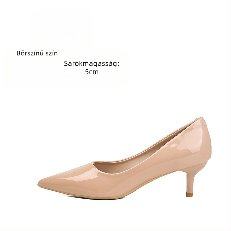 Magassarkú női tűsarkú 2025 kora tavaszi új fehér professzionális hegyes orrú dizájn niche elegáns női nude cipők