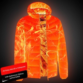 Új technológiájú elektromos fűtésű, pamuttal bélelt kabát férfi és női okos fűtésű, pamuttal bélelt ruhák töltése, teljes testes fűtésű ruhák, téli kabát