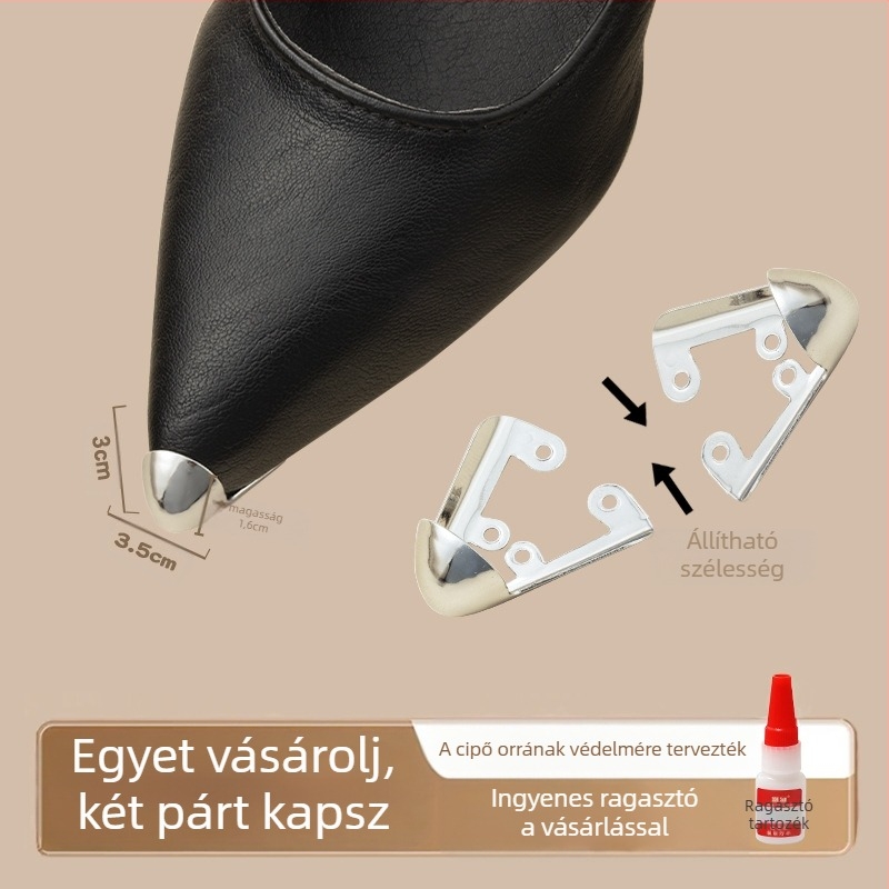 Lábujjvédő, Lábujjvédő, Rúgásgátló cipőorr, Bőr cipőorr-védő, Magassarkú cipő javítása, Hegyes orrú táska, Lábujj fém fejrész