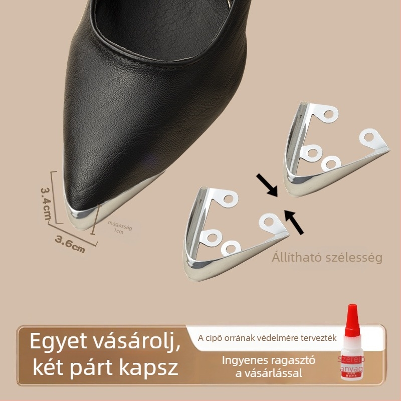 Lábujjvédő, Lábujjvédő, Rúgásgátló cipőorr, Bőr cipőorr-védő, Magassarkú cipő javítása, Hegyes orrú táska, Lábujj fém fejrész