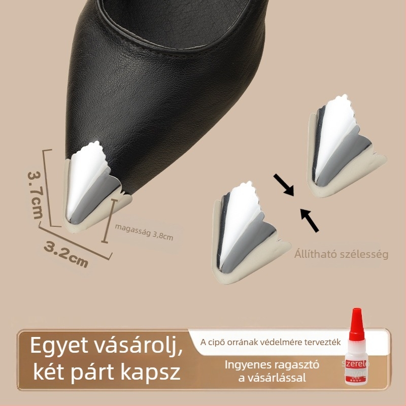 Lábujjvédő, Lábujjvédő, Rúgásgátló cipőorr, Bőr cipőorr-védő, Magassarkú cipő javítása, Hegyes orrú táska, Lábujj fém fejrész
