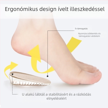 Belső, magasító talpbetét nőknek, láthatatlan betét csizmákhoz, különleges alkalmi viseletre, dezodoráló, lélegző és kényelmes, férfi szilikon félbetét, amely nem fárasztja a lábat